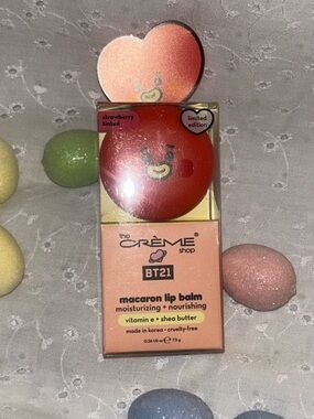 The Crème Shop BT21 Strawberry Tinted Macaron Lip Balm - Red